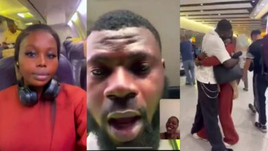 Lady finally reunites with her husband after 3 years of visa rejection