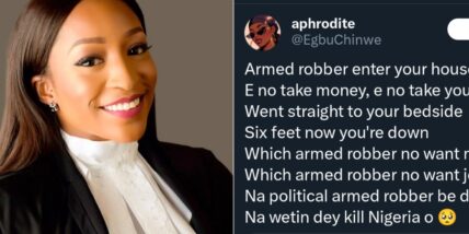 Sommie: Armed robbers ignore money, car but kill, it’s political – Lady claims