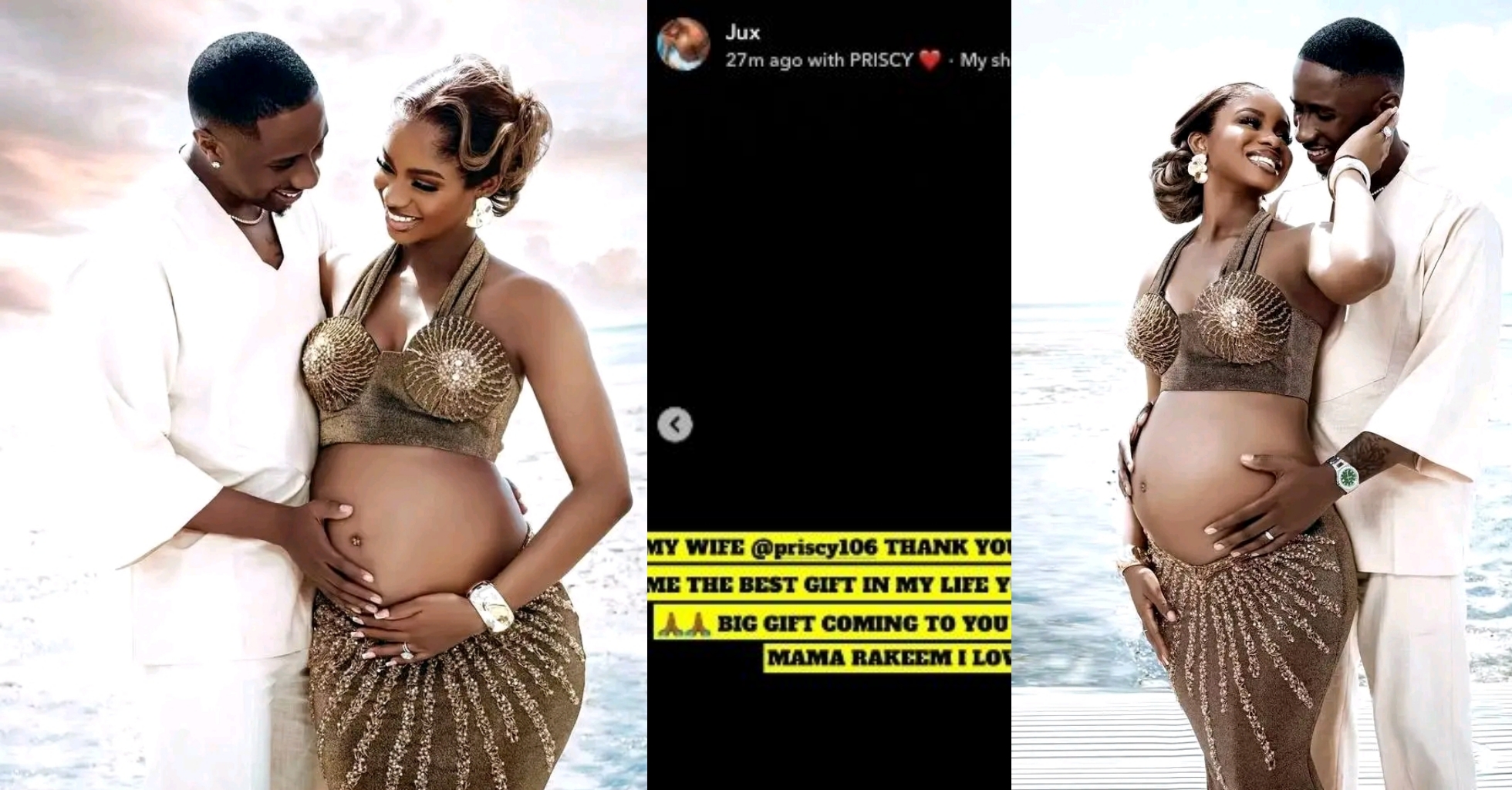 Juma Jux hints at massive push gift for Priscilla Ojo