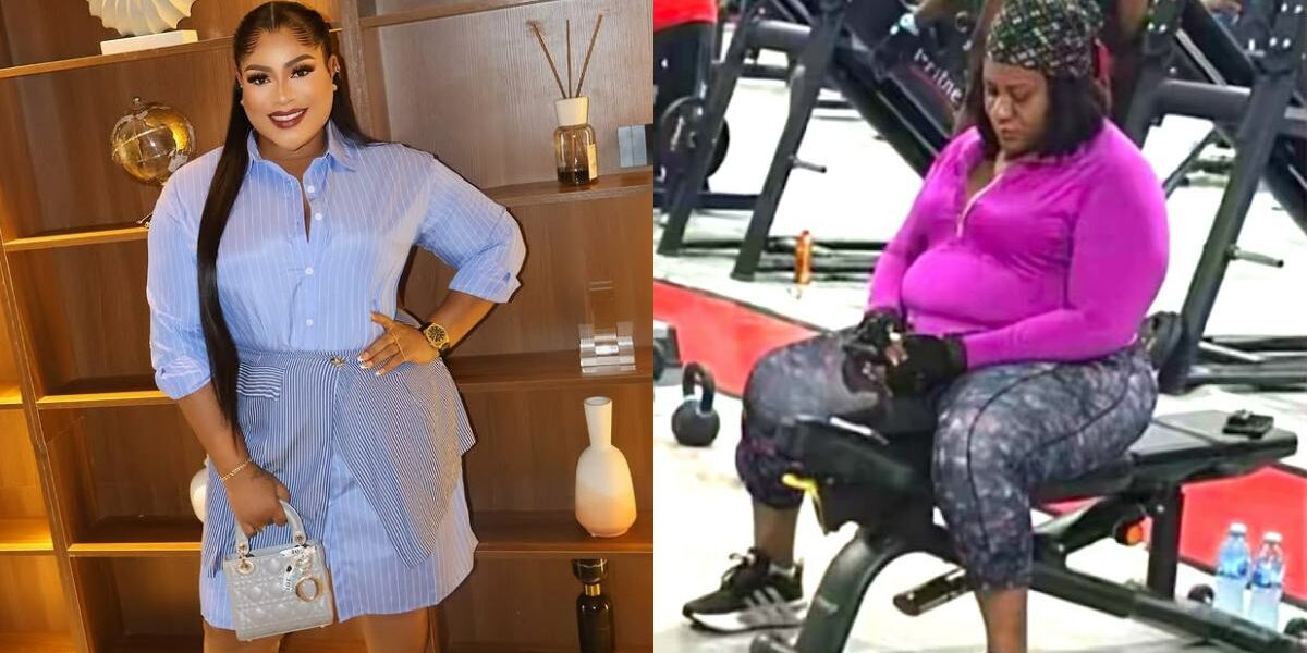 Nkechi Blessing crashes out after lady secretly takes her photo at the gym