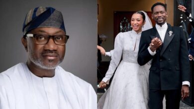 "Succumb to Mr Eazi, he's your boss” – Femi Otedola tells daughter, hails wife