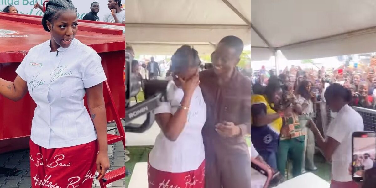 Hilda Baci in tears over massive crowd at world’s largest jollof cook-off