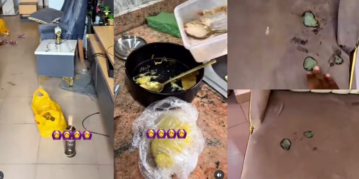 Man laments as customer leaves short-let apartment dirty, damages properties