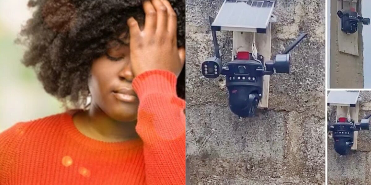 Woman cries out after abroad husband installs CCTV all over their house