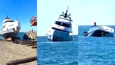 Brand new M luxury yacht sinks just minutes after launching