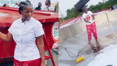 Hilda Baci under fire for walking barefoot in jollof pot ahead of event