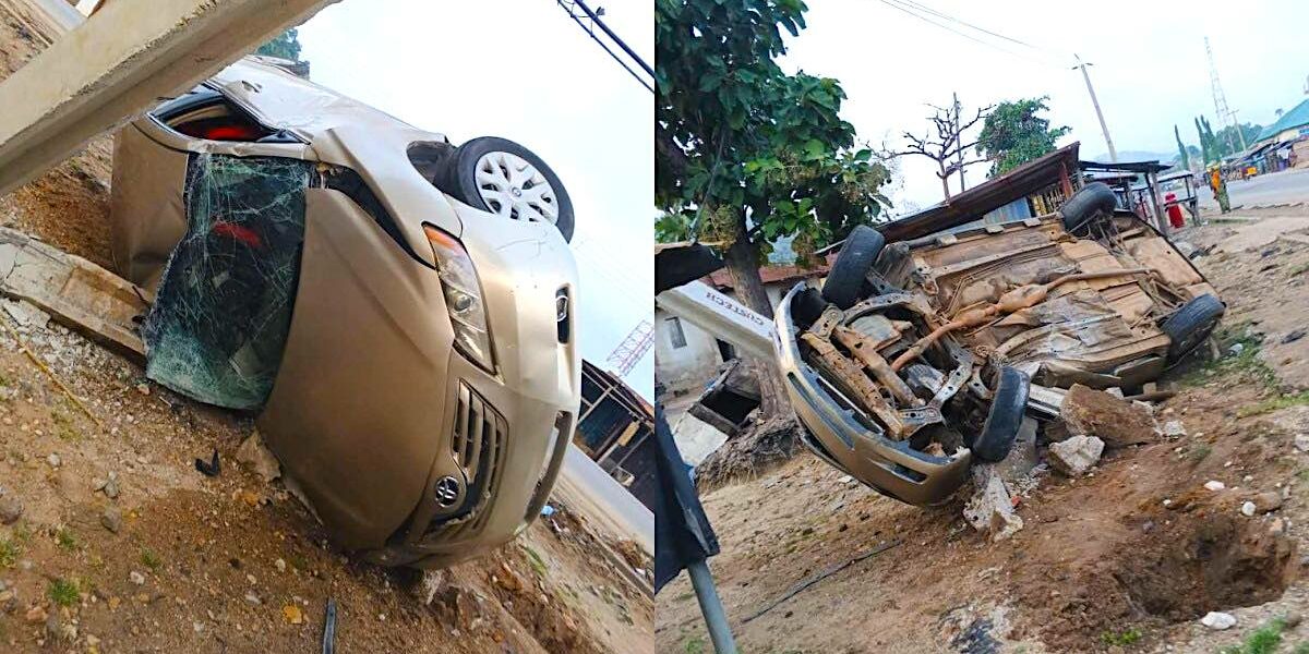 Man, friends escape unhurt as car somersaults at high speed