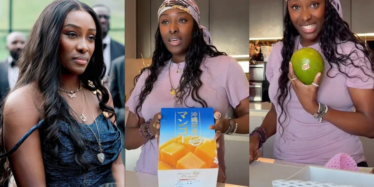 Tolani Otedola trends after unboxing £180 mango from Japan