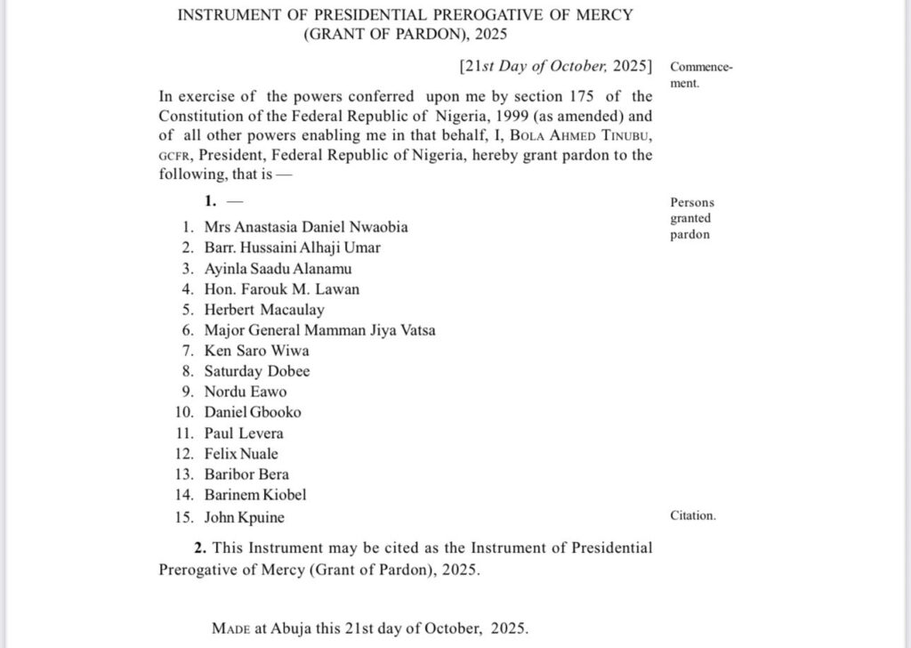 BREAKING: Tinubu removes Maryam Sanda, others from pardon list