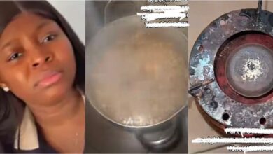 Watch dramatic moment lady catches neighbour using her gas to cook beans amid scarcity