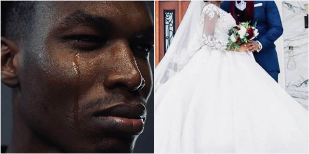 Man in tears as best friend he sent to test girlfriend’s loyalty marries her