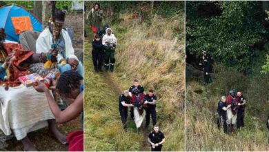 African king’ and followers forced out of Scotland forest