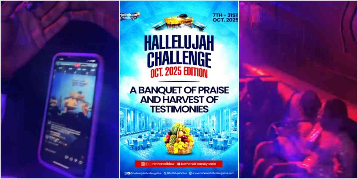 Drama as Lady streams Hallelujah Challenge inside nightclub