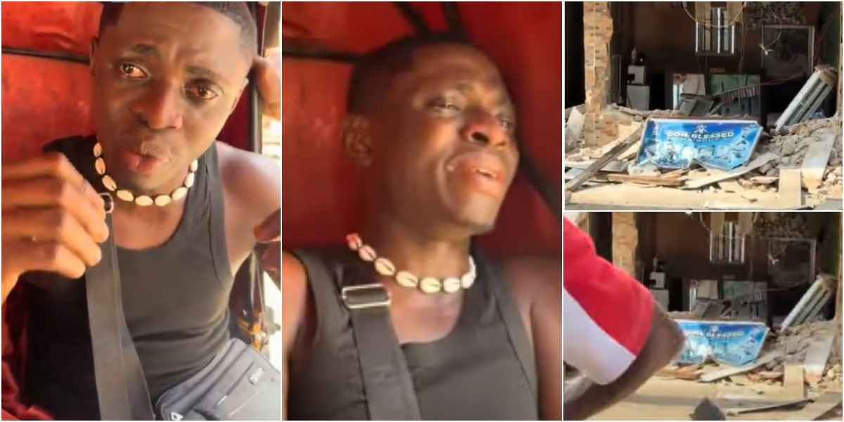 “Why only me?” - Igbo man cries after LASG reportedly demolishes his shop