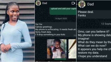 Lady shares her dad’s funny chat begging her for data