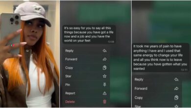 Lady shares shocking message she received from ex-husband after leaving marriage