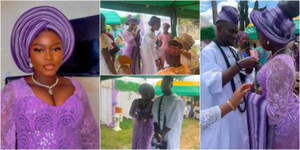 “From NYSC camp to altar” - Lady ties the knot with camp crush, shares touching wedding video