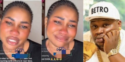 "I'm tired" – Cubana Chief Priest's alleged baby mama tears up