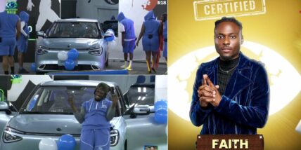BBNaija S10: Faith wins brand new Innoson electric car