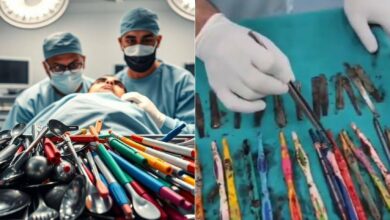 Doctors shocked as they remove 29 spoons and 19 toothbrushes from patient’s stomach