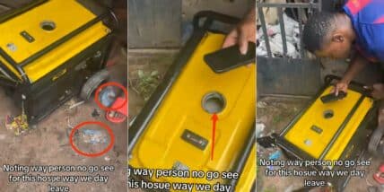 Man cries out as neighbour pours salt into generator's fuel tank