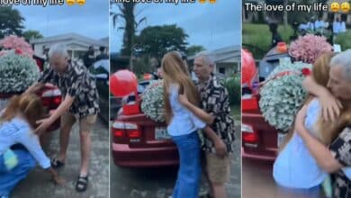 Graduate appreciates her man as she signs out of school