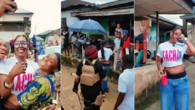 Tacha gets emotional revisiting her childhood home and room in Port Harcourt