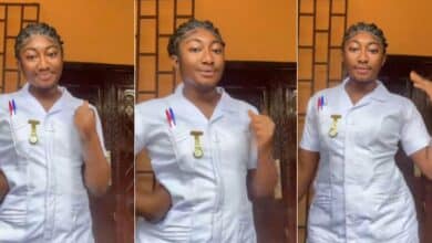 Nurse puts her unique look on display, tongues wag