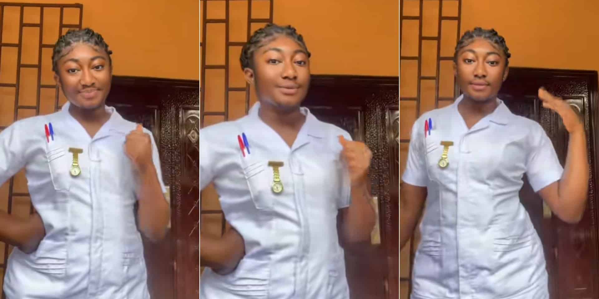 Nurse puts her unique look on display, tongues wag