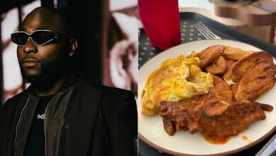 Davido goes ballistic on netizen who mocked his food