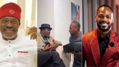 “What are you willing to offer?” – Kanayo O. Kanayo asks Etim Effiong while blessing him for new project in trending video
