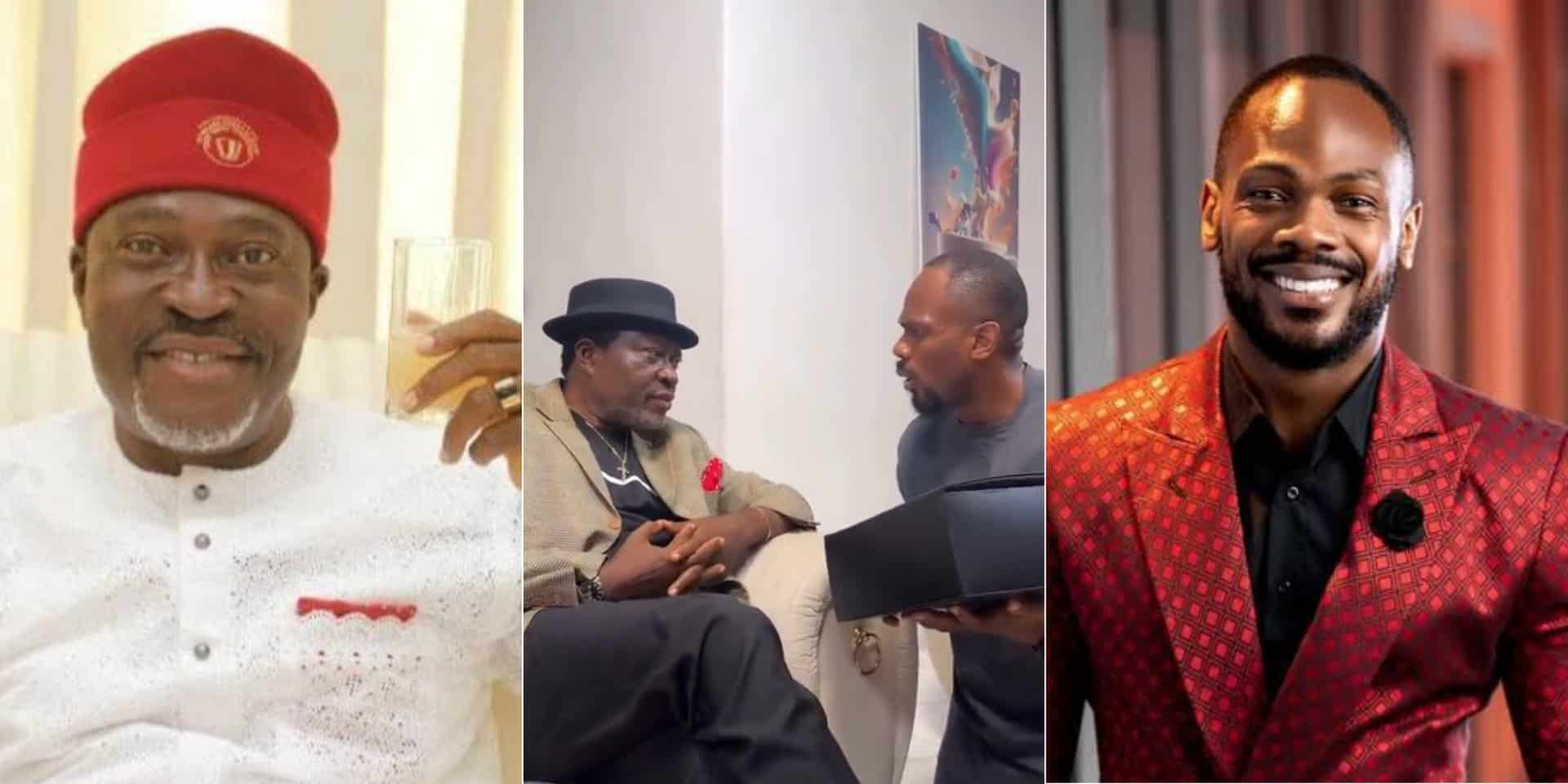 “What are you willing to offer?” – Kanayo O. Kanayo asks Etim Effiong while blessing him for new project in trending video