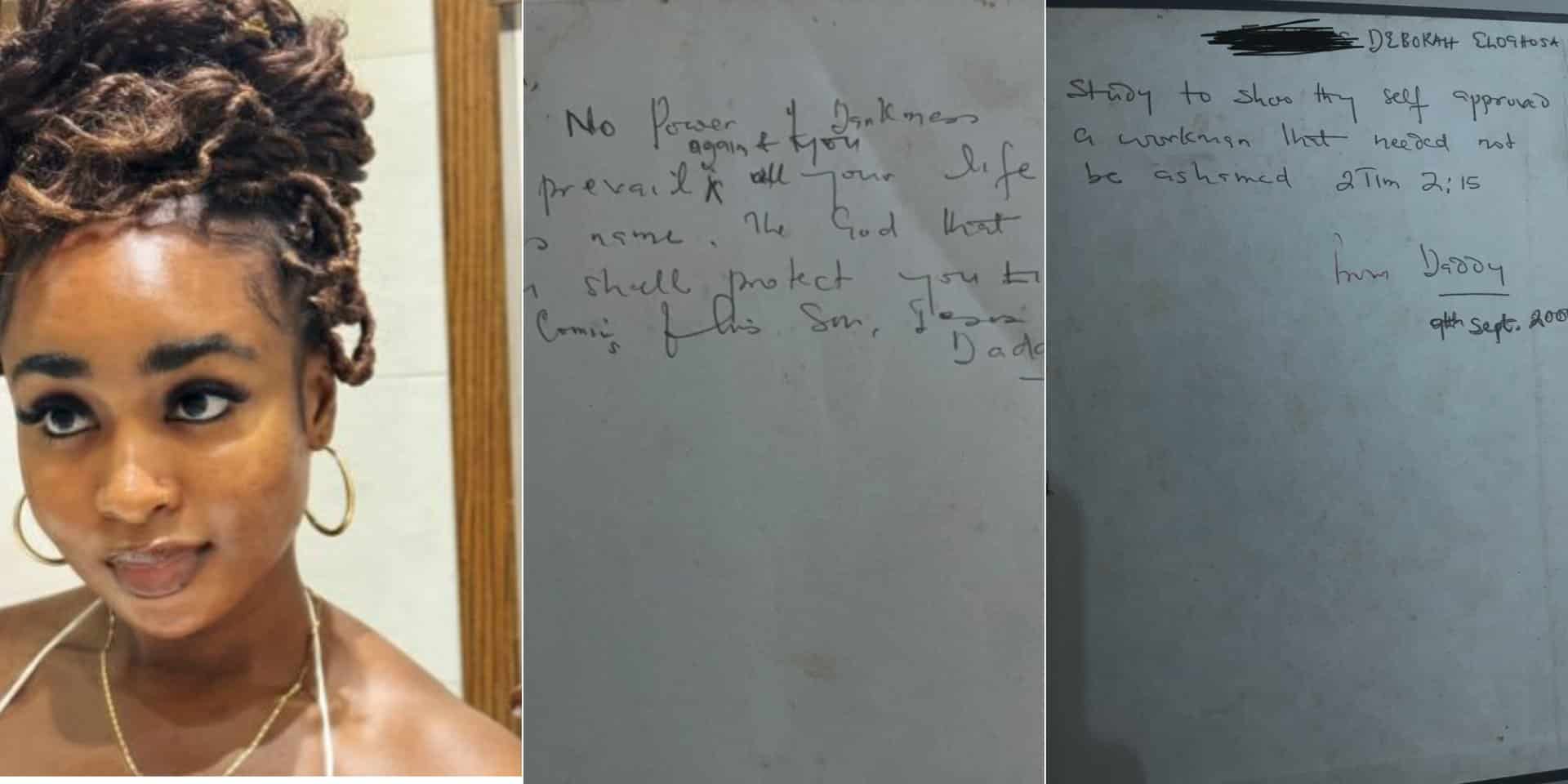 Lady shares emotional letter she found in her dad's Bible, years after his demise