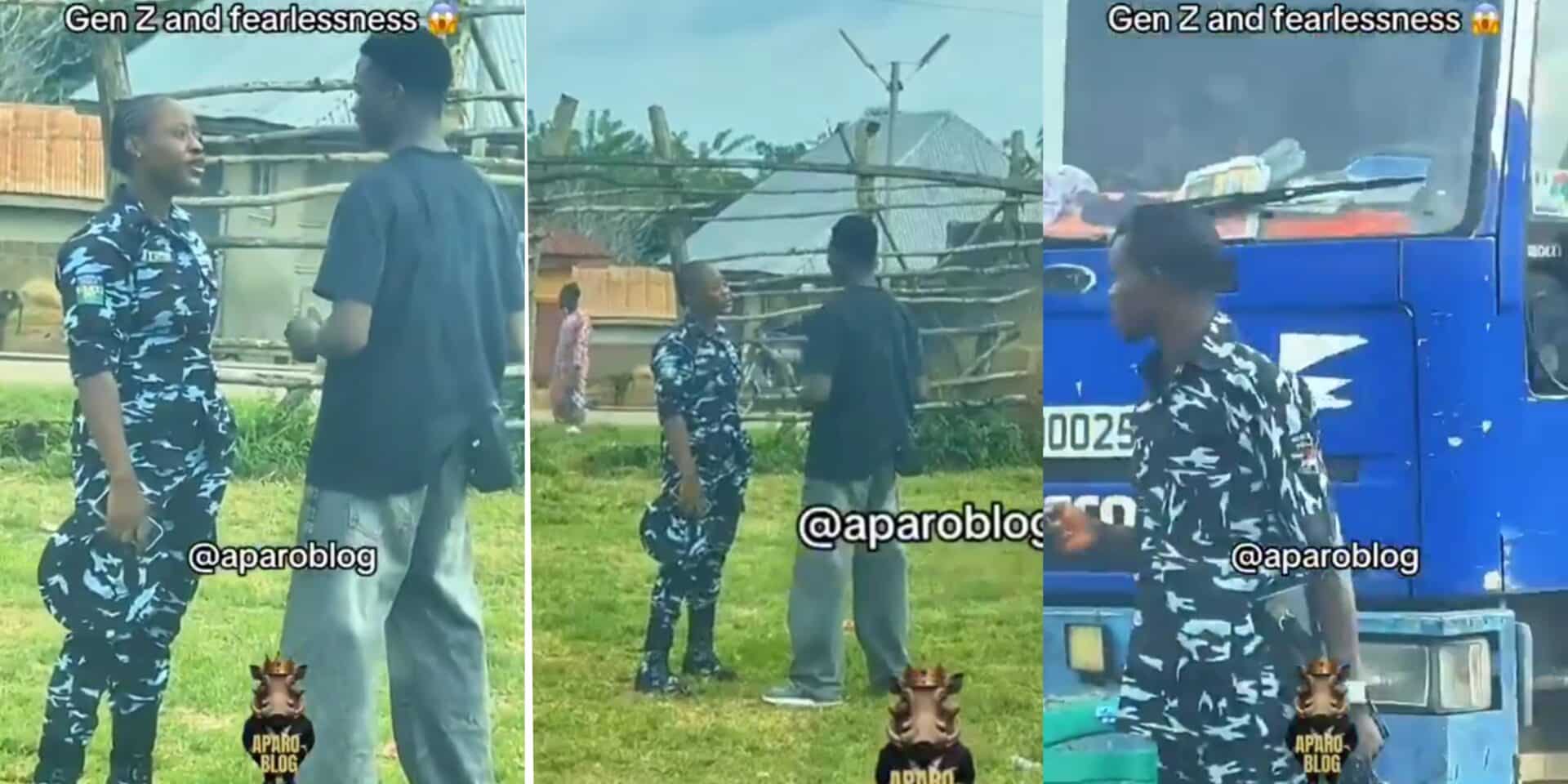 Man boldly shoots his shot at female officer in viral video