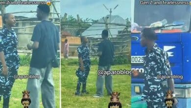 Man boldly shoots his shot at female officer in viral video