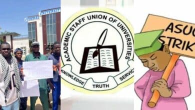 Strike: Students spotted protesting in support of ASUU