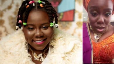 Teni cracks fans up as she struggles to breathe in tight corset