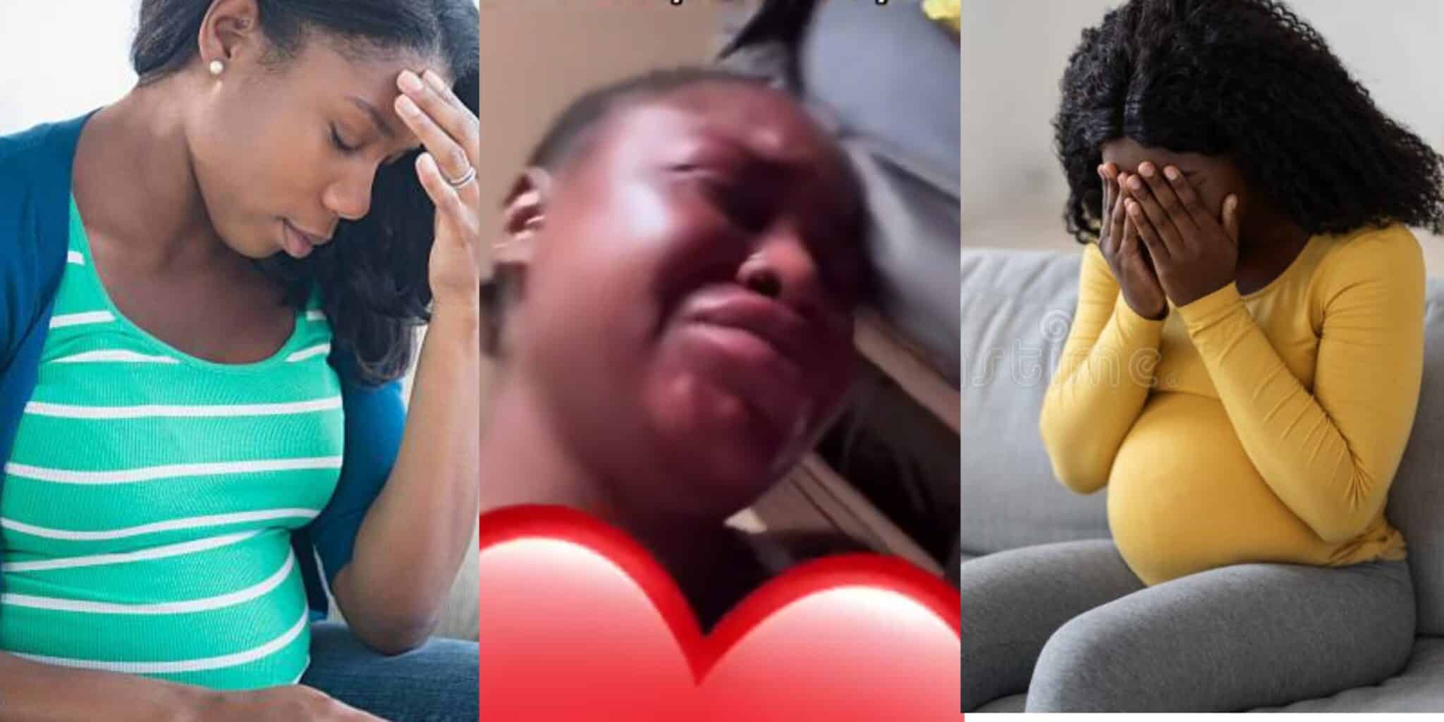 “God please heal me” – Nigerian lady breaks down in tears after experiencing painful first trimester
