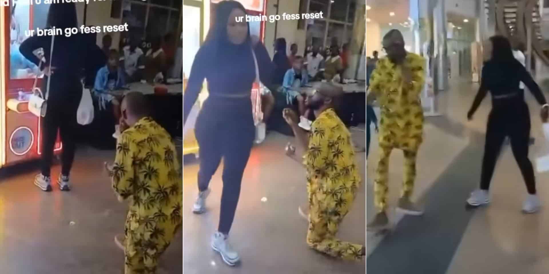 Drama as lady rejects man proposal, slaps him