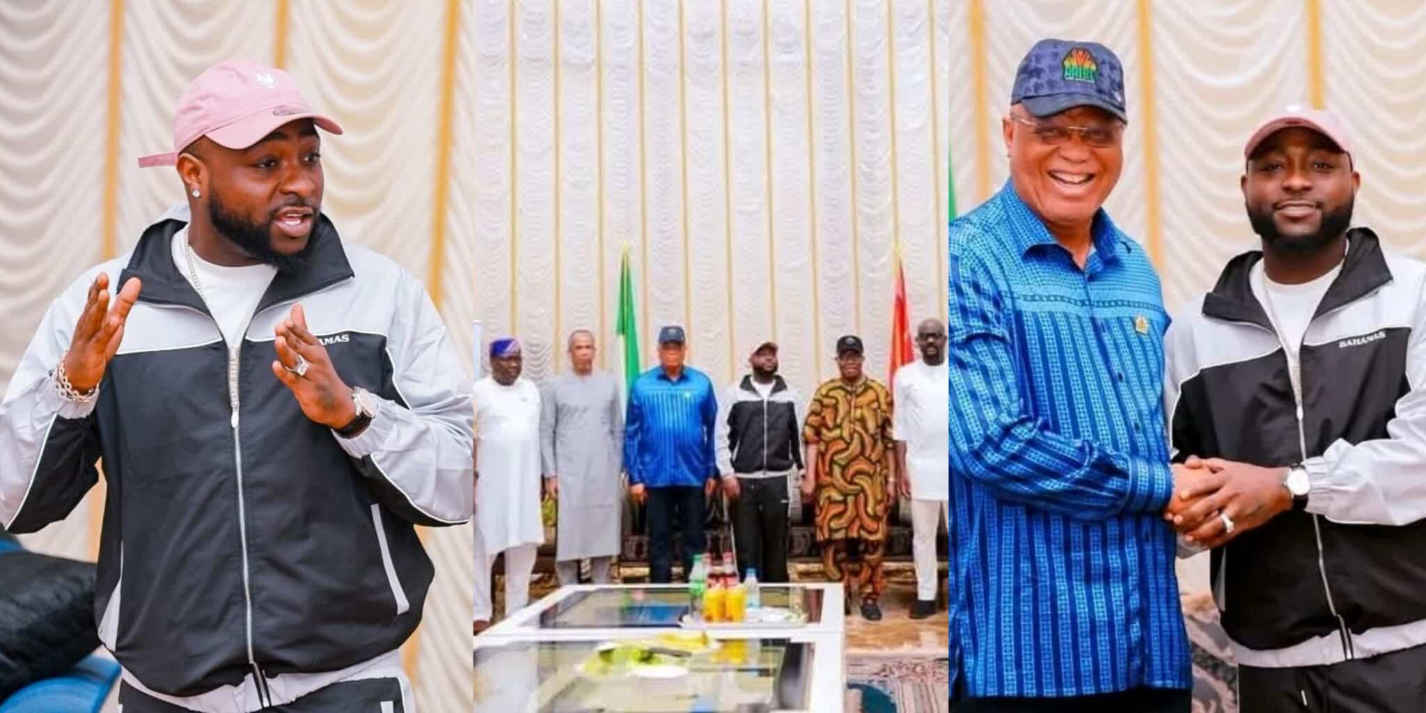 “‘I look forward to eating affang soup’ — Davido praises Akwa Ibom as he visits Akpabio and Governor Umo Eno”