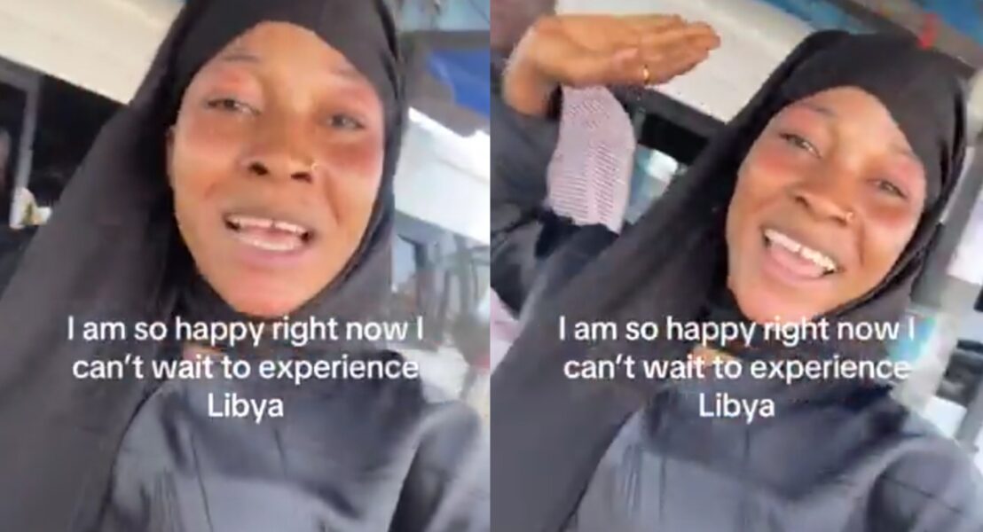 Lady sparks reactions as she warns family members while travelling to Libya