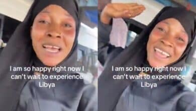 Lady sparks reactions as she warns family members while travelling to Libya