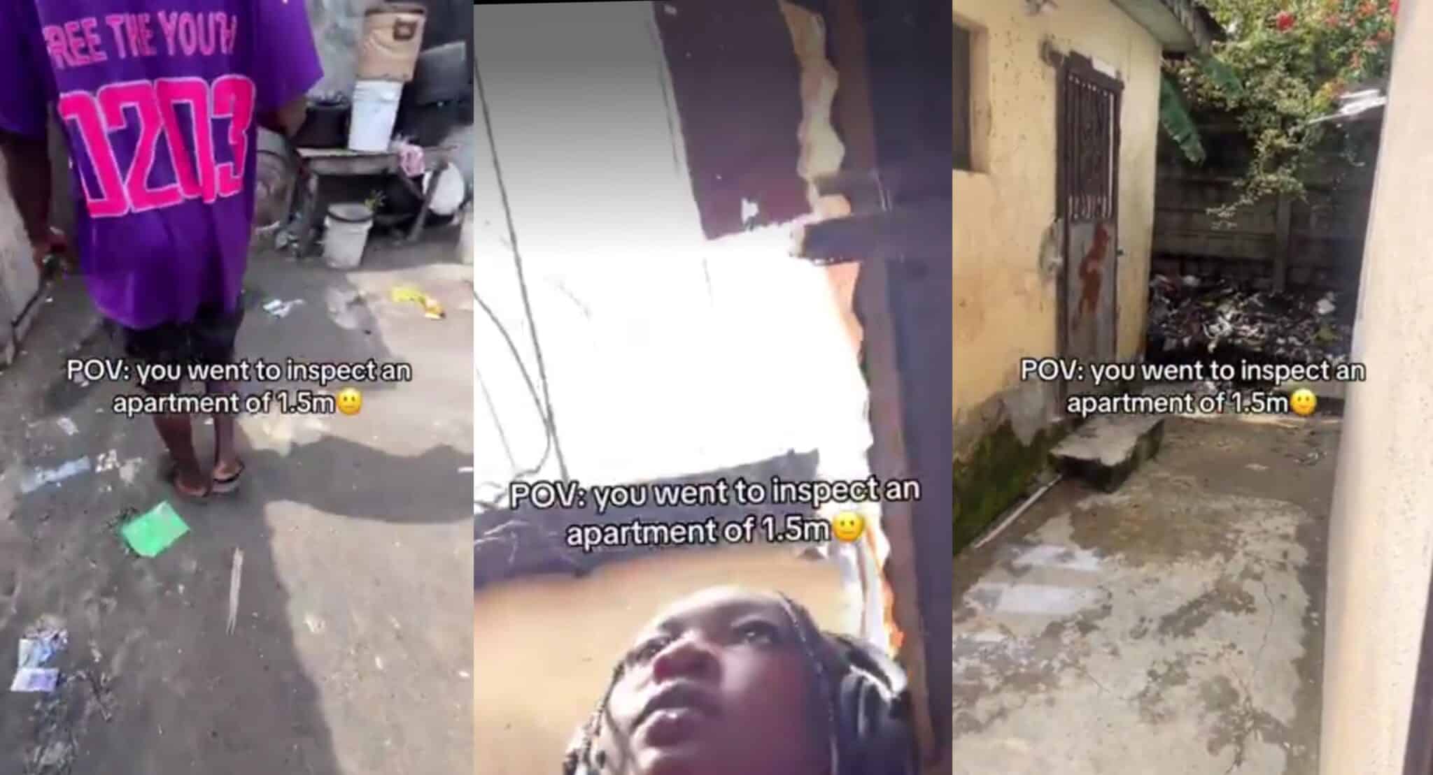 Lady sparks outrage after showing off ₦1.5m Lagos apartment she was offered