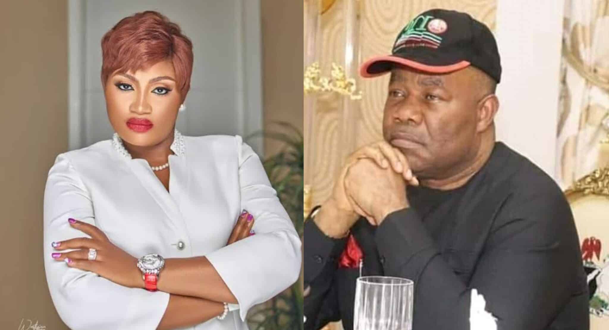 Godswill Akpabio’s sister-in-law accuses Senate President, threatens to expose him
