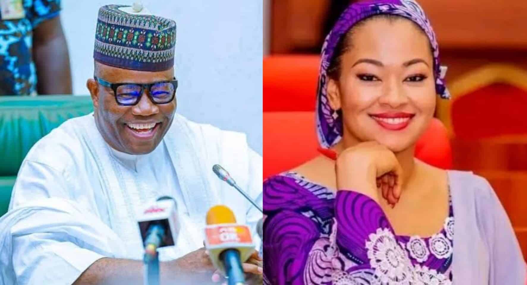 "Make Akpabio no go ooo" - Netizens react as Natasha invites Akpabio to Kogi for project commissioning