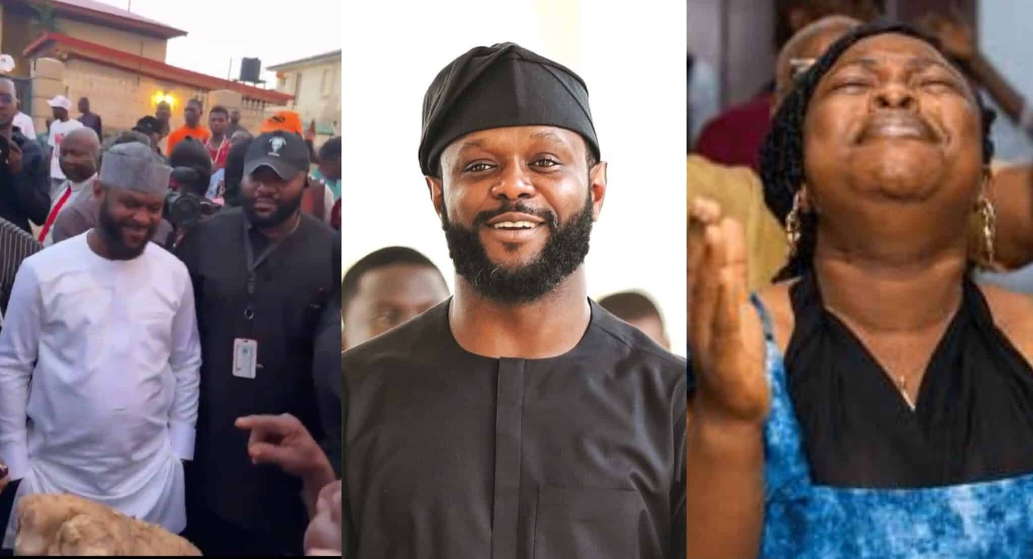 "We're very proud of him" - Video of woman praying for Seyi Tinubu sparks reactions