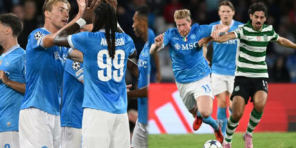 UCL: Man United loanee Hojlund bags brace as Napoli edge Sporting 2-1