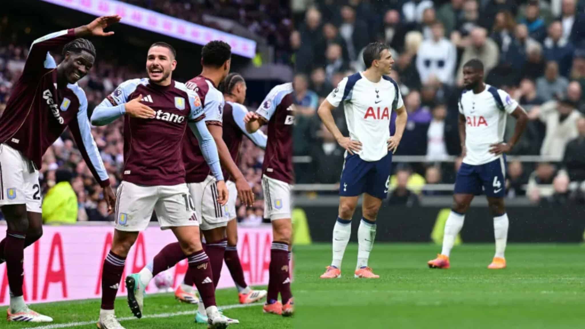 EPL: Buendia strikes late as Aston Villa stun Tottenham in rain-soaked thriller