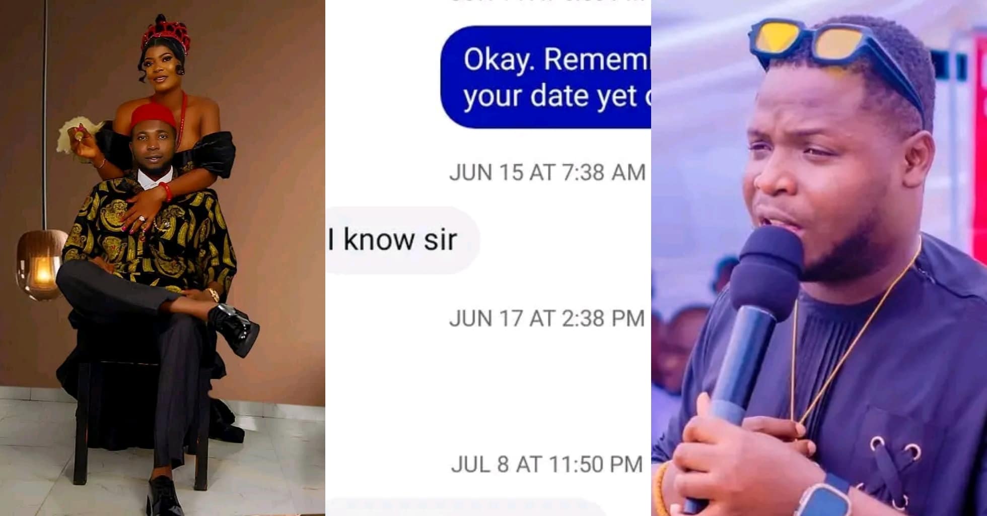 Chat between MC and bride who passed away two days before her wedding emerges