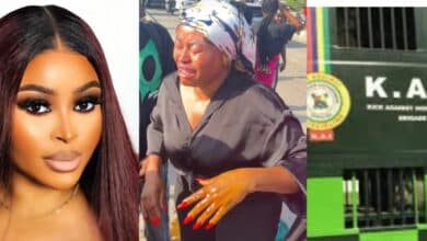 Sarah Martins cries out as KAI officials allegedly assault her during charity cooking in Lekki.